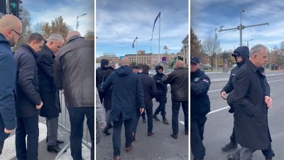 Poslanici SRCA kroz Ćacilend krenuli na sednicu, policija intervenisala: Guranje, rasprava i psovke (VIDEO)
