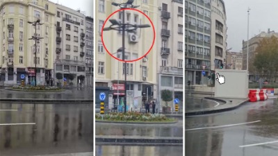 Tepić: Portirnicu "Ćacilenda" prikačili na banderu javne rasvete, kradu i struju