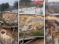 Obrušio se još jedan deo saobraćajnice kod Centra izvrsnosti u Kragujevcu (VIDEO)