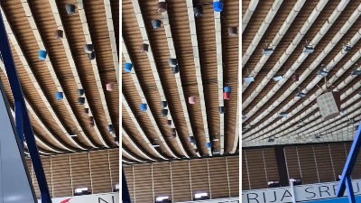 Kofe na plafonu: Kako u Hali Pinki rešavaju problem sa prokišnjavanjem (VIDEO)