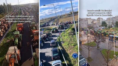 Blokade se šire po Grčkoj: Granični prelaz Evzoni ZATVOREN (VIDEO)