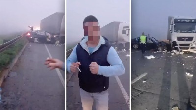 Zakucao se BMW-om u kamion, pa se time hvali (VIDEO)