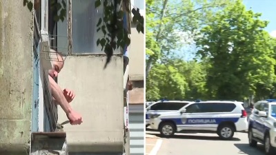 Muškarac posle pretnji pištoljem, ISEKAO VENE na terasi: Policija upala u stan (FOTO)