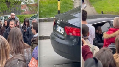 Špijunirao studente za Informer, pa se odvezao "audijem" sa skrivenim tablicama (VIDEO)