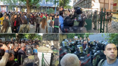 Incident ispred suda u NS: Žandaremrija bacila SUZAVAC na građane (VIDEO)