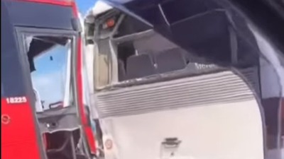 Sudar autobusa na auto-putu u smeru ka Nišu (VIDEO)