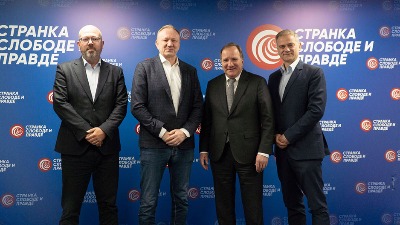 Predsednik PES-a posetio centralu SSP-a, sastao se sa Đilasom, Stefanovićem i Samofalovim (FOTO)