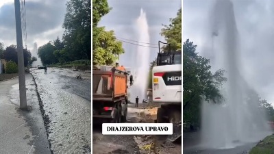 Ogroman "gejzir" u Teodora Drajzera: Ulica postala reka (VIDEO)