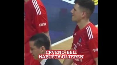 Pogledajte trenutak kad su košarkaši Zvezde napustili teren u "Morači" (VIDEO)