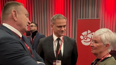 Đilas, Stefanović i Miljuš na 42. kongresu Socijaldemokratske partije Švedske