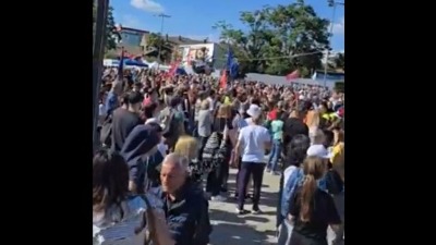 Protest studenata u Šapcu: Stigli maratonci (VIDEO, FOTO)