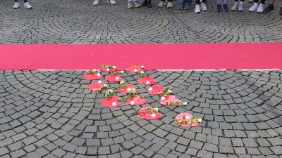 Studenti ultramaratonci stigli do Augsburga: Violinistkinja svirala "Tamo daleko" (FOTO)