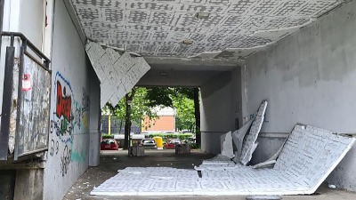 Otpao deo plafona zgrade u blizini vrtića (FOTO)