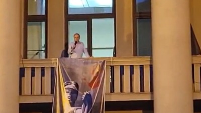 Rektor Đokić sa balkona Pravnog: Još jedan pokušaj zastrašivanja (VIDEO)