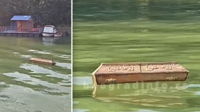 Šok prizor iz BG: Mrtvački sanduk pliva Savom (VIDEO)