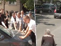 INCIDENT u Zemunu: Kolima pokušao da probije blokadu, jedna žena oborena