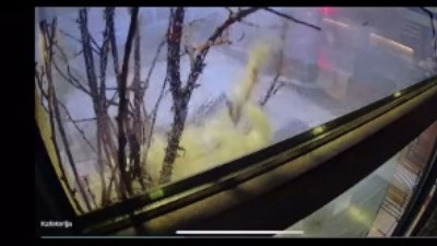 Vetar odneo tendu i uništio baštu: Snimak stravične oluje (VIDEO)