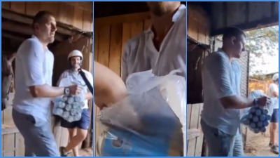 "Nego šta ću?": Jokić došao sa pivom u štalu (VIDEO)