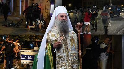 POLICIJA MLATI DECU SRBIJE Patrijarh Porfirije ne otvara vrata hramova da prigrli prebijene
