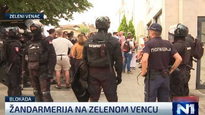 Žandarmerija se povukla sa Zelenog venca: Crvena linija za policiju