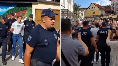 "Zar da ovo doživim, da sina gledam s lisicama?": Pet policajaca sprovelo Pavla Cicvarića (VIDEO)