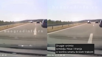 Kamikaza na auto-putu, vožnja u kontra smeru (VIDEO)