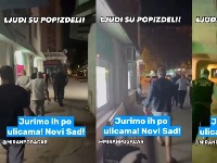 Novosađani jurili SNS batinaše po ulici (VIDEO)
