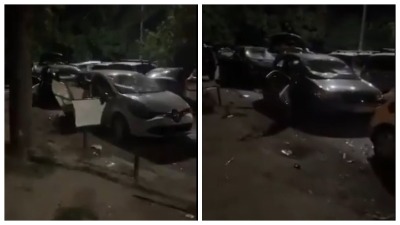 Potpuno RAZLUPANA vozila bez tablica u Novom Sadu (VIDEO)