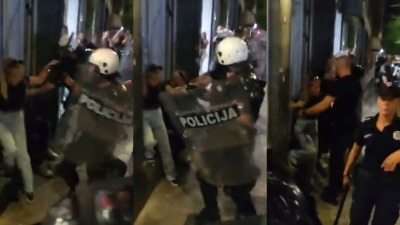 Policajac pendrekom krenuo na koleginicu u civilu? (VIDEO)
