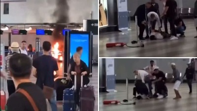 Gori aerodrom: Čovek jurio s čekićem kroz terminal (VIDEO)