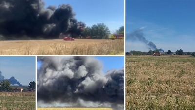 Vatrena stihija u Novom Sadu: Industrijski objekat u plamenu, čuju se detonacije (VIDEO)
