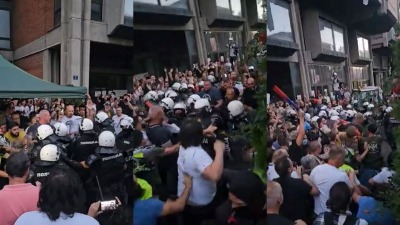 Studenti Pravnog ušli na Filozofski u NS, građani potisnuli policiju (FOTO, VIDEO)