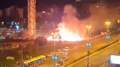 Veliki požar kod Sava centra (VIDEO)