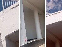 Sanirana pukotina na potpornom zidu na pruzi kod Čortanovaca