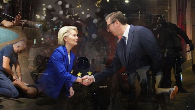 TANTE ZA MANTE Ursula fon der Lajen NE VIDI Vučićevo nasilje?