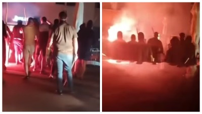 Maskirani huligani DEMOLIRALI lokal i NAPALI GOSTE: Napravili haos, buknuo i požar (VIDEO)