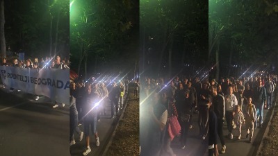 Protest roditelja u Mirijevu, nepregledna kolona ljudi (VIDEO)