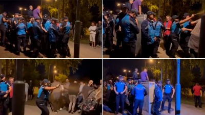 Incident na Savskom keju: Građani gađali "Bele" jajima, oni ih prskali. Došla i Hitna pomoć