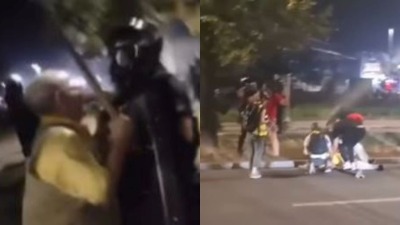 Policajac udara deku, on pada na asfalt i ostaje nepomičan (VIDEO)