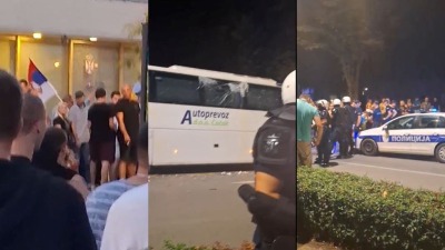 Čačani prvo jurili SNS-ovce po gradu, pa im blokirali autobuse (VIDEO)