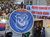 "Bojimo se da nam se ne desi Jovina": Protest roditelja i učenika ispred Pete beogradske gimnazije