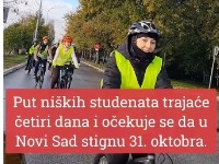 Studenti krenuli biciklima iz Niša u Novi Sad na veliki protest (VIDEO) Studenti krenuli biciklima iz Niša u Novi Sad na veliki protest (VIDEO)