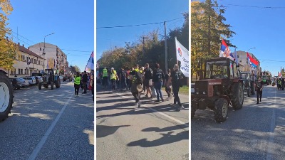 Poljoprivrednici traktorima krenuli za Novi Sad (VIDEO) Poljoprivrednici traktorima krenuli za Novi Sad (VIDEO)