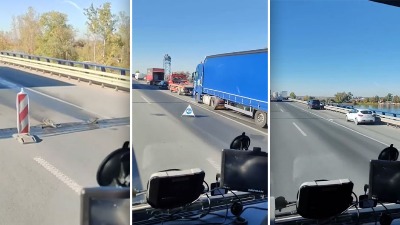 Kolaps na Ostružničkom mostu: Gvozdena spojnica oštetila desetak vozila (VIDEO)