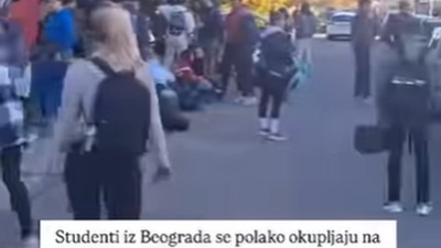 Studenti iz Beograda se okupljaju ispred zgrade FDU: Uskoro kreću peške do Novog Sada (VIDEO)