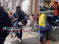 Jeleni Kleut uručen otkaz, studenti doneli vreće za spavanje! "Ne idemo nigde..." (FOTO, VIDEO)