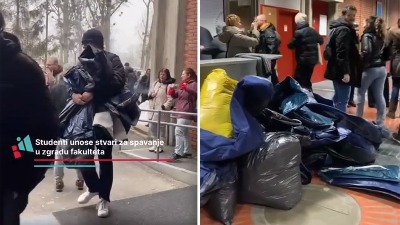 Jeleni Kleut uručen otkaz, studenti doneli vreće za spavanje! "Ne idemo nigde..." (FOTO, VIDEO)