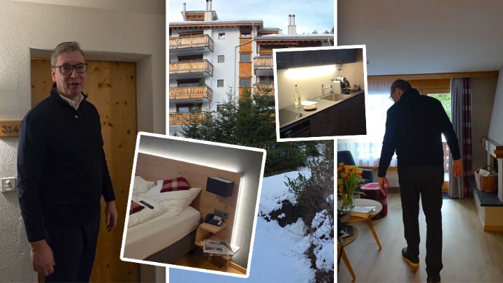 VUČIĆ POKAZAO SVOJ APARTMAN U DAVOSU I PORUČIO: Jedva čekam da se vratim u Beograd (VIDEO)