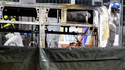 Horor u autobusu: Putnik se zapalio, šestoro mrtvih (FOTO, VIDEO)