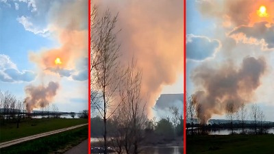 VATRENA STIHIJA kod Beočina: Ne vidi se prst pred okom (VIDEO)